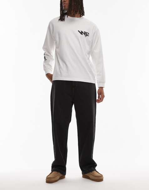 Carhartt WIP – Brandon – Czarne luźne jeansy o prostym kroju - view 1