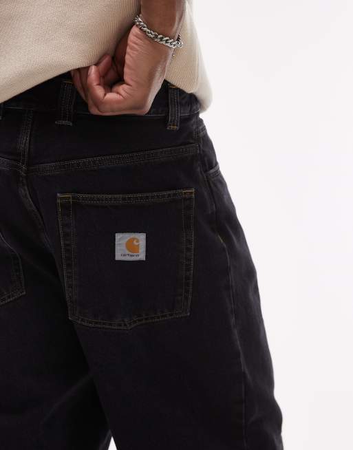 Carhartt WIP brandon denim jort in washed black, 3 of 5