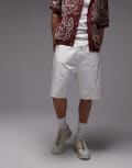 [Carhartt WIP] Carhartt WIP Brandon denim jorts in white W31-32 White