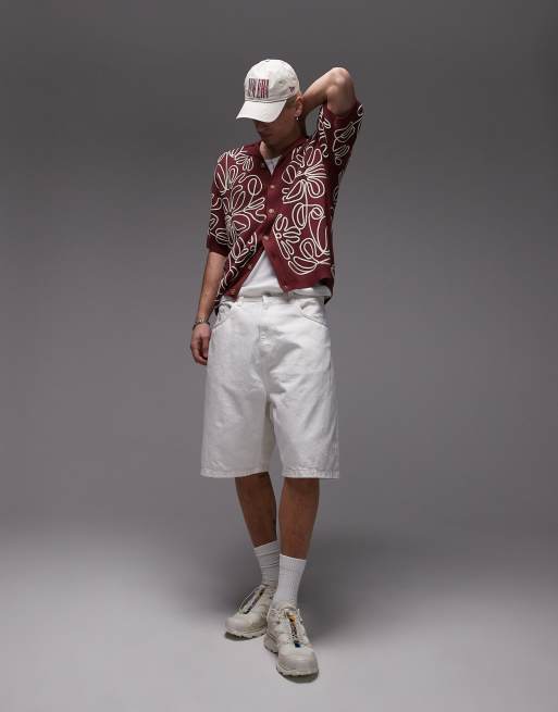 Carhartt WIP Brandon denim jorts in white