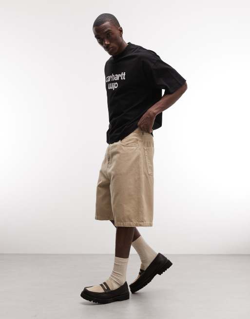 Carhartt WIP Brandon Denim-Shorts in Beige mit lockerem Schnitt, 2 von 5