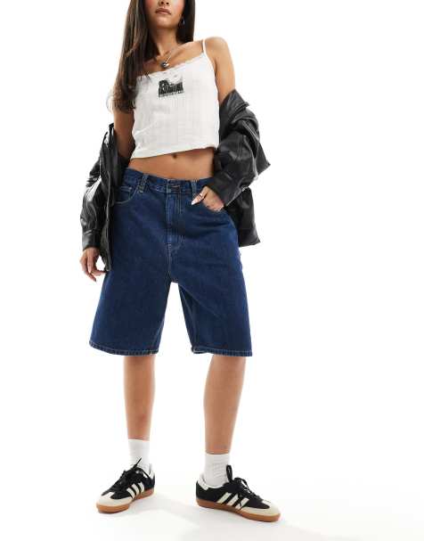 Carhartt WIP brandon denim shorts in blue stone wash - view 1