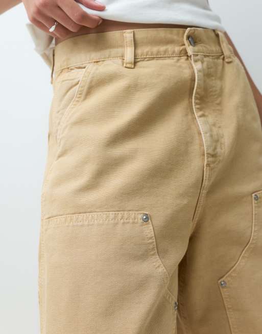 Carhartt WIP brandon double knee jeans in brown, 5 of 5
