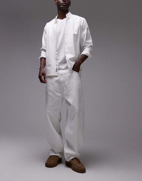 Carhartt WIP - Brandon - Hvide tapered løstsiddende jeans - view 1
