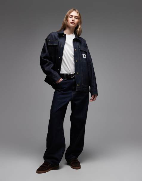 Carhartt WIP - Brandon - Indigoblå løstsiddende jeans med lige ben - view 1