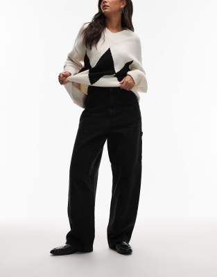 Carhartt WIP - Brandon - Jean ample à genoux doublés - Noir délavé