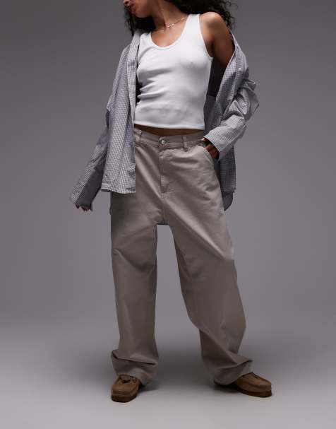 Carhartt WIP - Brandon - Jean ample - Beige cendré - view 1