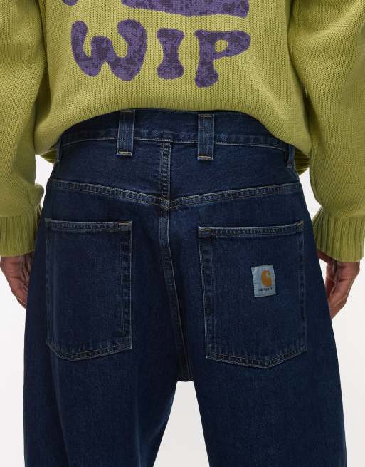 Carhartt WIP - Brandon - Jeans affusolati ampi lavaggio blu, 4 di 5