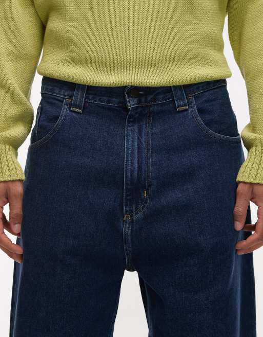 Carhartt WIP - Brandon - Jeans affusolati ampi lavaggio blu, 5 di 5