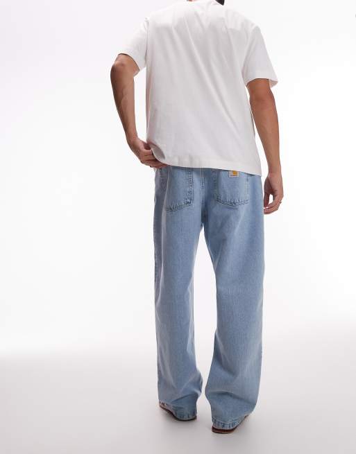 Carhartt WIP - Brandon - Jeans ampi lavaggio candeggiato stone wash, 3 di 5