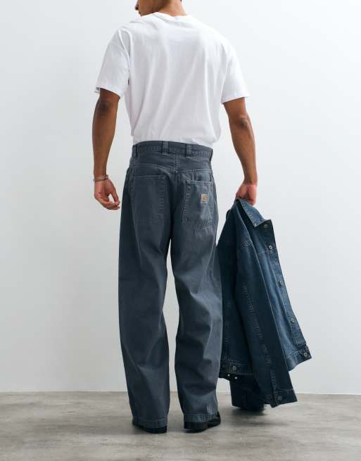 Carhartt WIP - Brandon - Jeans dritti larghi lavaggio antracite, 4 di 5
