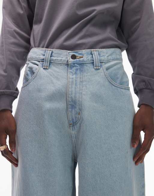Carhartt WIP - Brandon - Jeans i kraftig lyseblå stenvask i løstsiddende pasform, 5 af 5