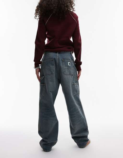 Carhartt WIP – Brandon – Jeans in Blau mit zwei Knieeinsätzen, 3 von 5