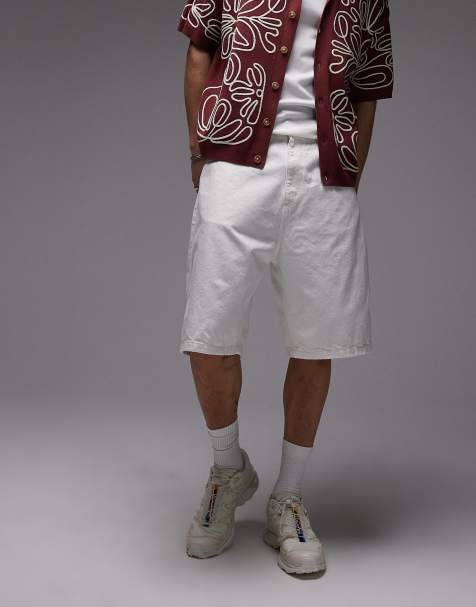 Carhartt WIP – Brandon – Jeans-Jorts in Weiß - view 1