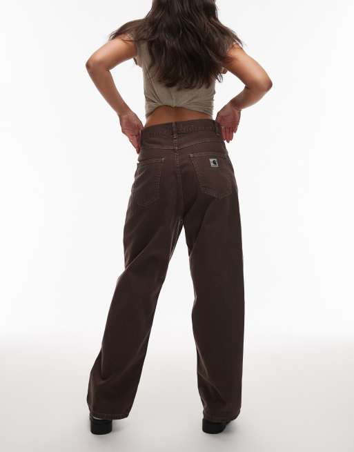 Carhartt WIP - Brandon - Jeans larghi in twill marrone slavato, 2 di 5