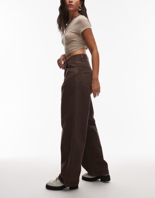 Carhartt WIP - Brandon - Jeans larghi in twill marrone slavato, 3 di 5