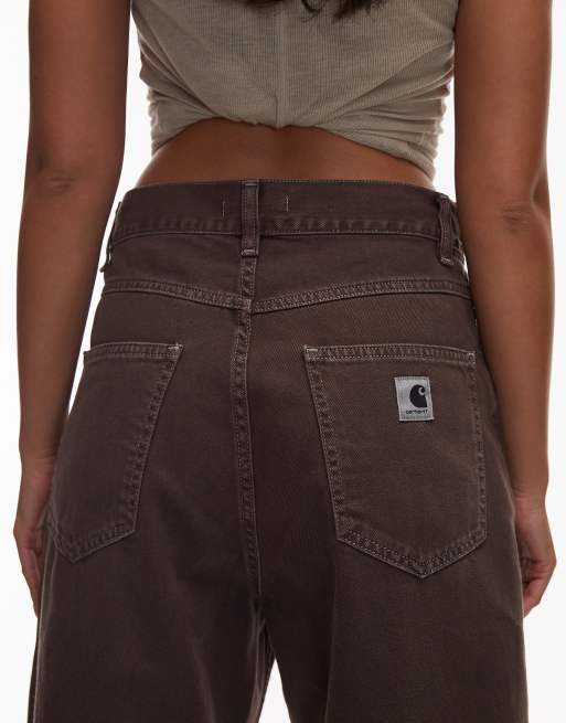 Carhartt WIP - Brandon - Jeans larghi in twill marrone slavato, 4 di 5
