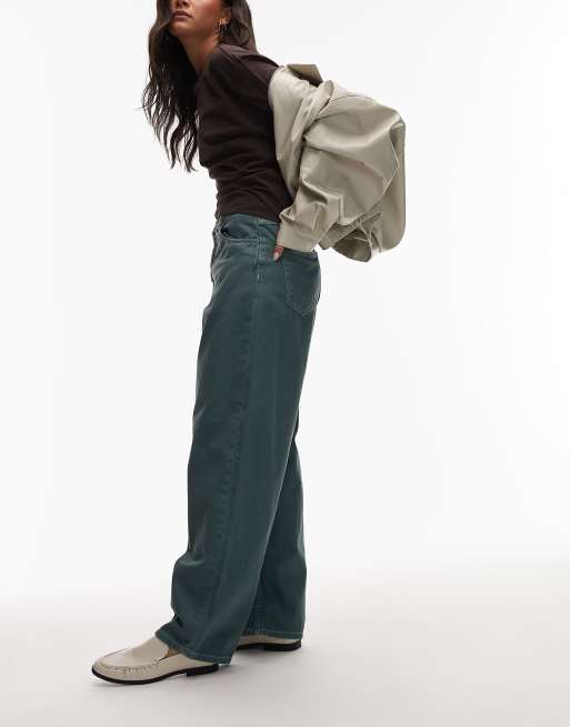 Carhartt WIP - Brandon - Jeans larghi in twill verde slavato, 2 di 5