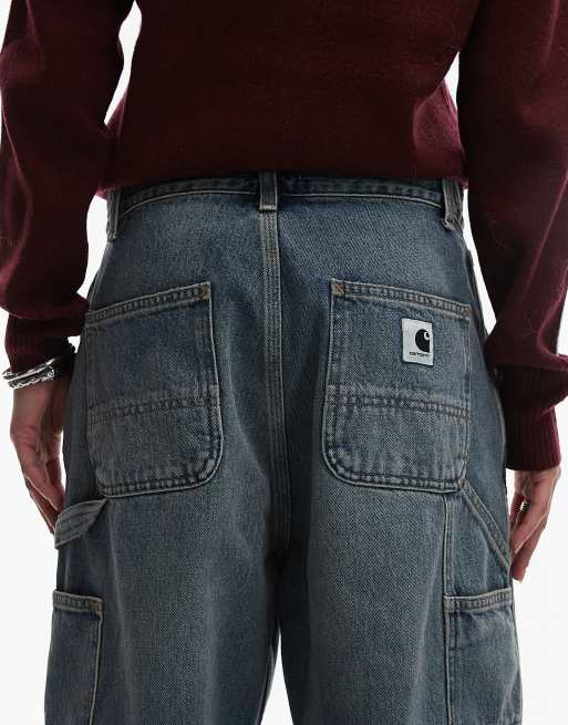 Carhartt WIP - Brandon - Jeans met dubbele knie in blauw, 4 van 5