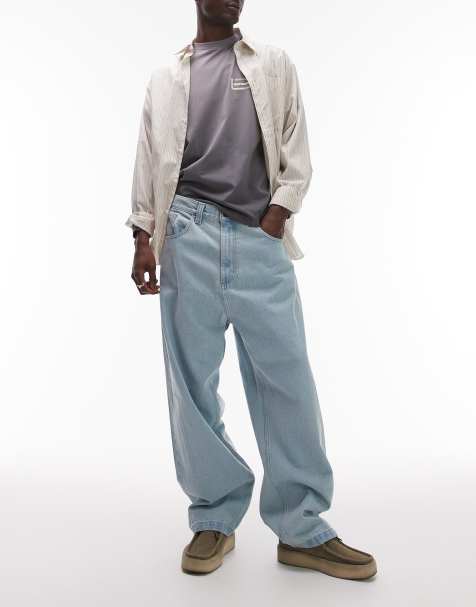 Carhartt WIP – Brandon – Jeansy o luźnym kroju w spranym jasnoniebieskim kolorze - view 1