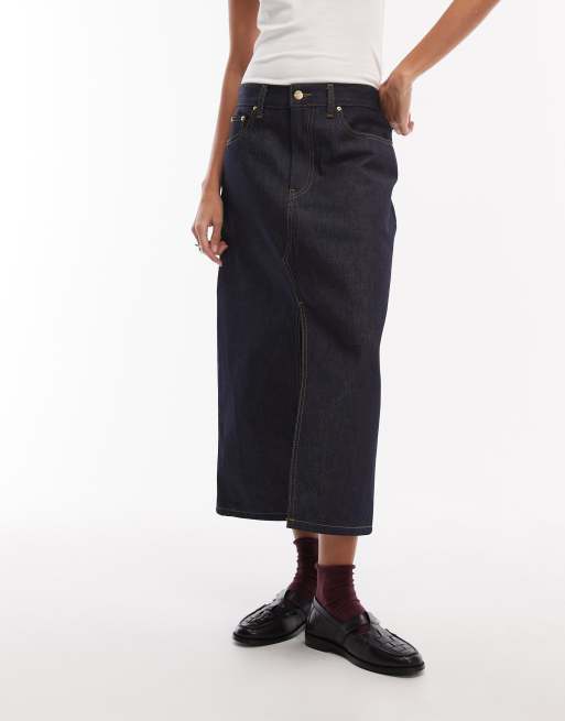 Carhartt WIP - Brandon - Jupe mi-longue en jean - Bleu délavé, 2 de 5
