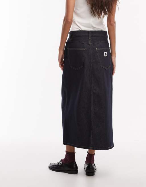Carhartt WIP - Brandon - Jupe mi-longue en jean - Bleu délavé, 4 de 5