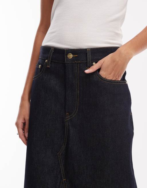 Carhartt WIP - Brandon - Jupe mi-longue en jean - Bleu délavé, 5 de 5