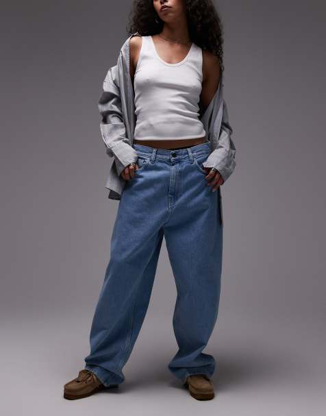 Carhartt WIP – Brandon – Locker geschnittene Jeans in Hellblau - view 1
