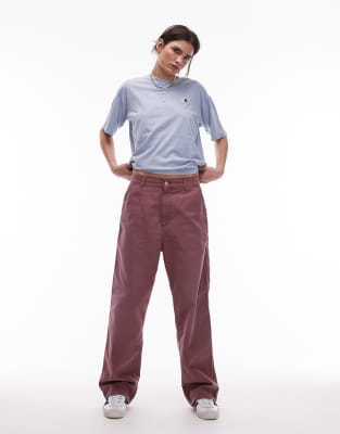 Carhartt WIP - Brandon - Locker geschnittene Jeans in Staubrosa mit einlagiger Kniepartie