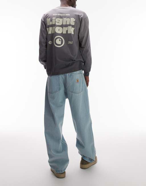 Carhartt WIP – Brandon – Locker geschnittene Jeans in Stonewash-Blau, 2 von 5