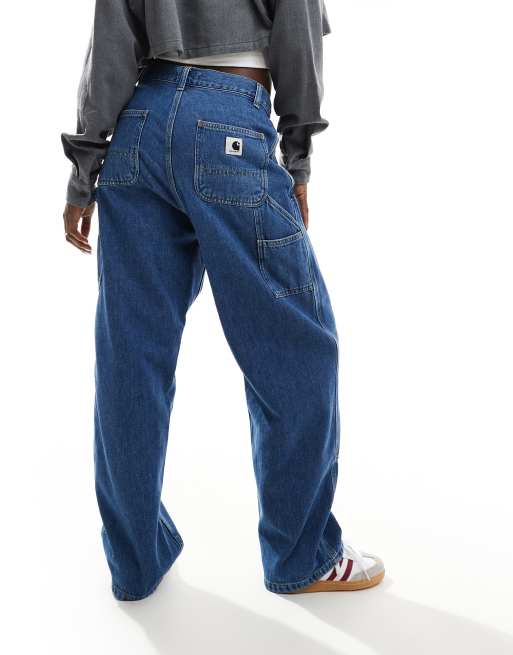 【CARHARTT】DOUBLE KNEE DENIM JEANS Carhartt WIP Double Knee Pant, Blue | Official Online Store