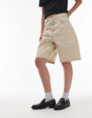 Carhartt Brandon Washed Denim Shorts In Neutral