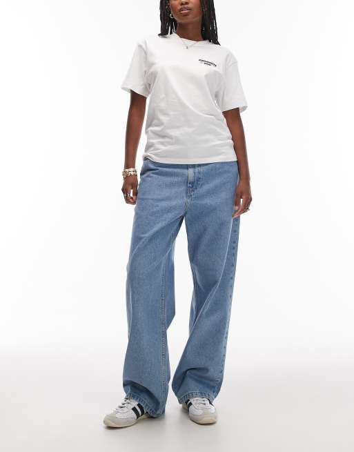 Carhartt WIP brandon loose jeans in bleach stone wash, 2 of 5