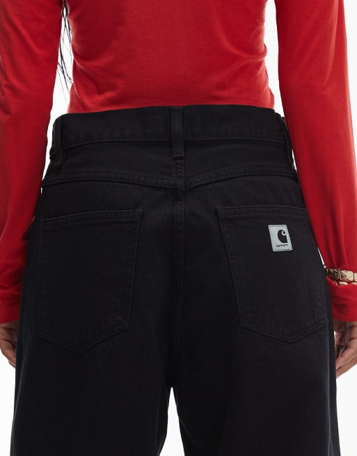 Carhartt WIP Brandon loose jeans in overdyed dark navy, 5 of 5
