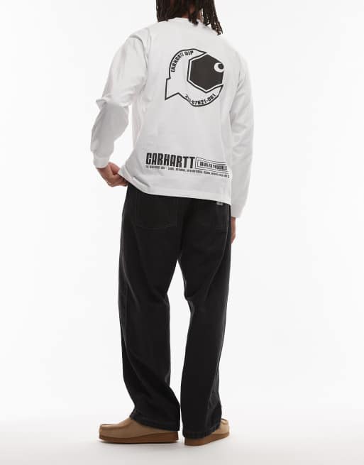 Carhartt WIP brandon loose straight fit jean in black wash, 2 of 5