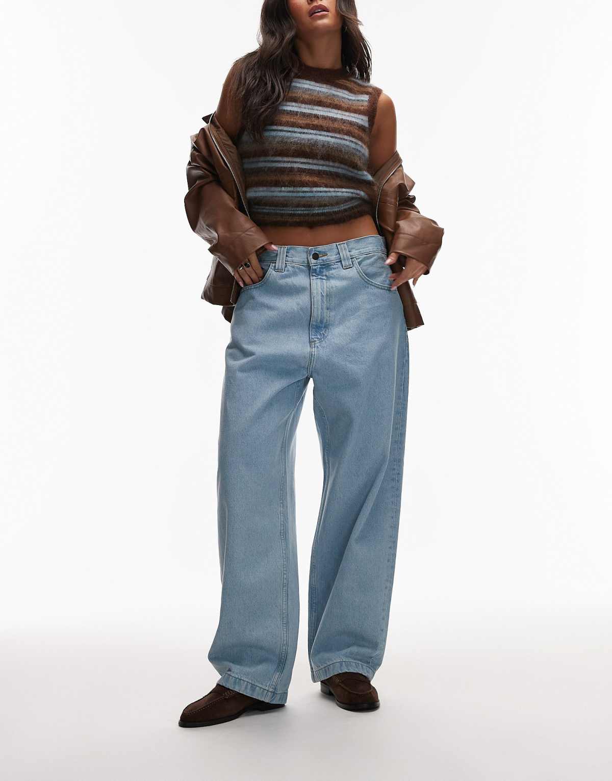 Carhartt WIP brandon loose straight fit jean in heavy stone bleach wash