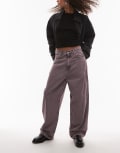 [Carhartt WIP] Carhartt WIP brandon loose straight fit jean in pink acid wash XS PINK