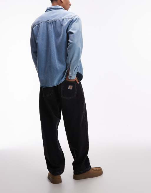 Carhartt WIP brandon loose straight fit jeans in black, 2 of 5