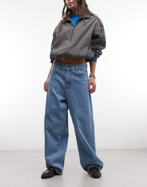 Carhartt WIP brandon loose straight fit jeans in mid wash - view 1