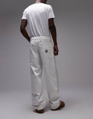 Carhartt Brandon Loose Tapered Jeans In White