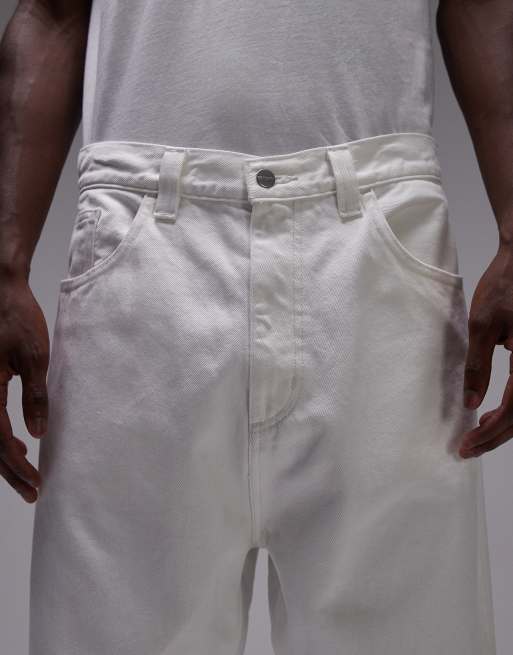 Carhartt WIP Brandon loose tapered jeans in white, 5 of 5