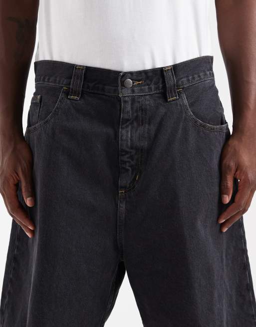 Carhartt WIP Brandon losse denimshorts met zwarte wassing, 5 van 5