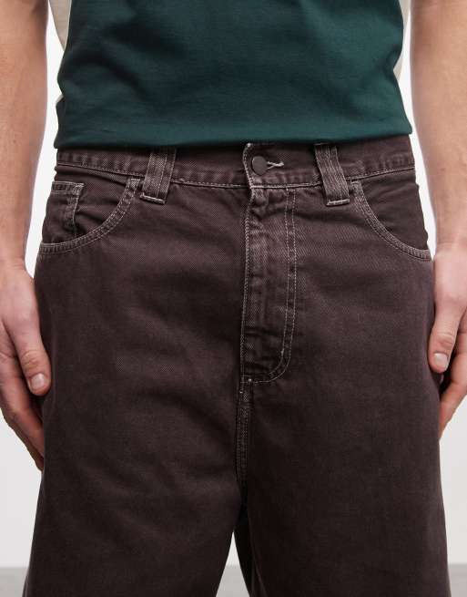 Carhartt WIP Brandon löst sittande denimshorts i brunt, 5 av 5