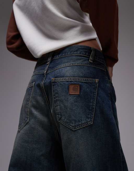 Carhartt WIP - Brandon - Losvallende jeans in blauw, 4 van 5