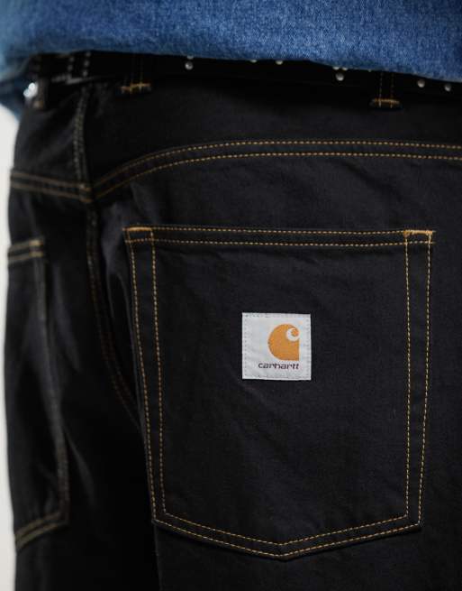 Carhartt WIP - Brandon - Losvallende jeans in zwart, 3 van 5