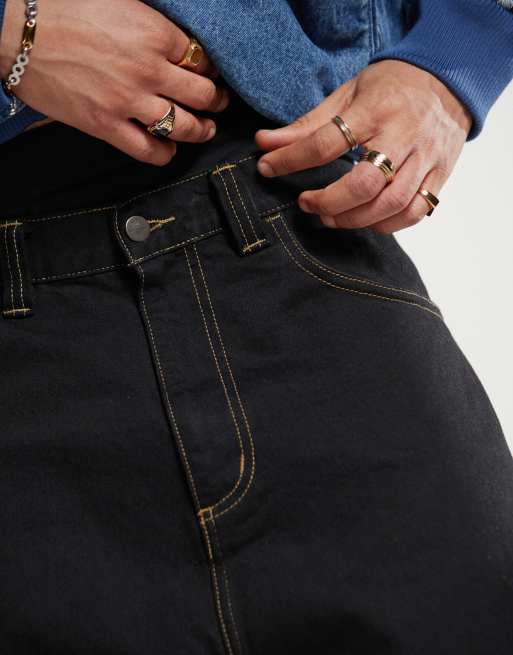 Carhartt WIP - Brandon - Losvallende jeans in zwart, 4 van 5