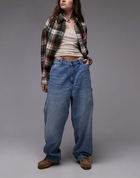 Carhartt WIP - Brandon - Losvallende jeans met enkele knie in lichte wassing - view 1