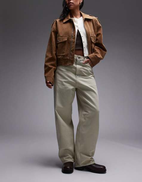 Carhartt WIP - Brandon - Losvallende rechte jeans in zandkleur - view 1