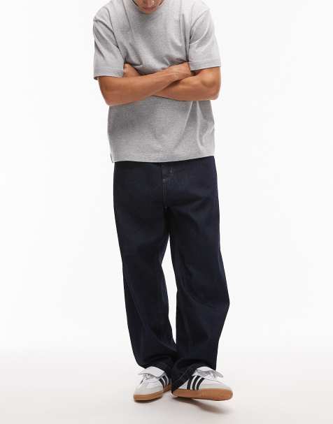 Carhartt WIP – Brandon – Mörkblå, baggy jeans - view 1