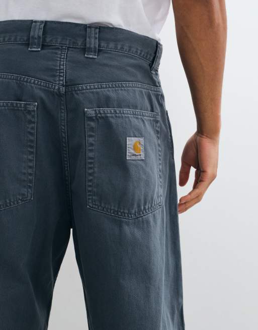 Carhartt WIP – Brandon – Mörkgrå, tvättade baggy jeans med rak passform, 2 av 5